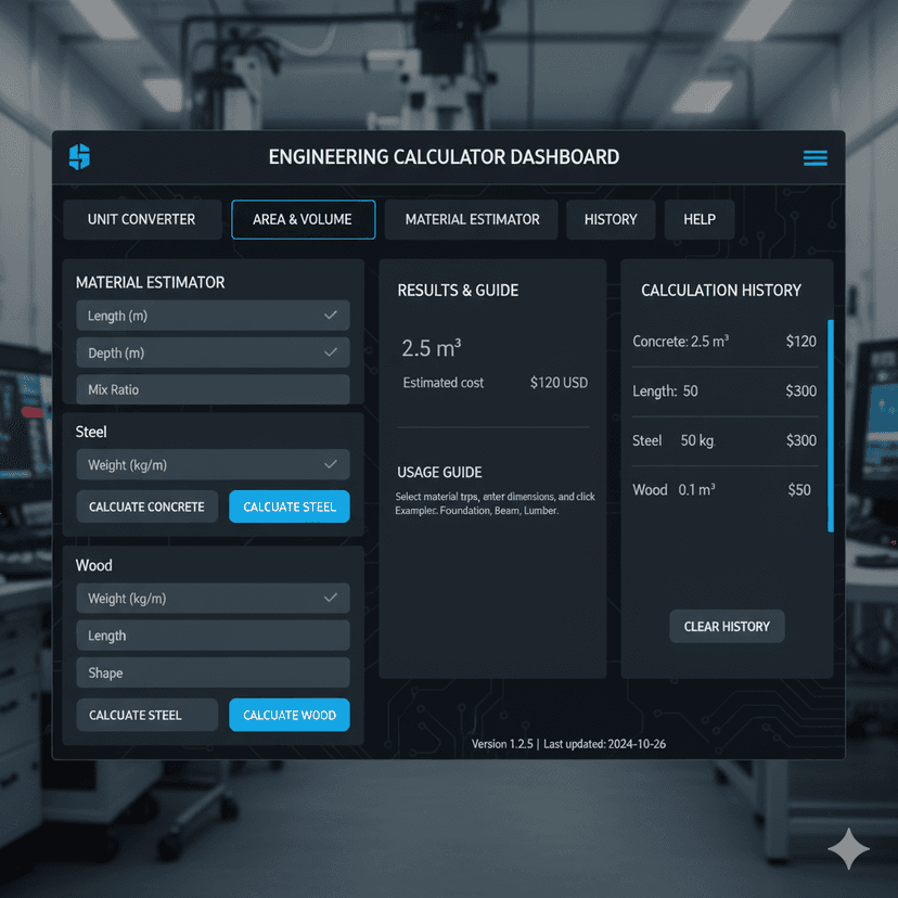 Zanvexis Calculadora de Materiais e Medidas