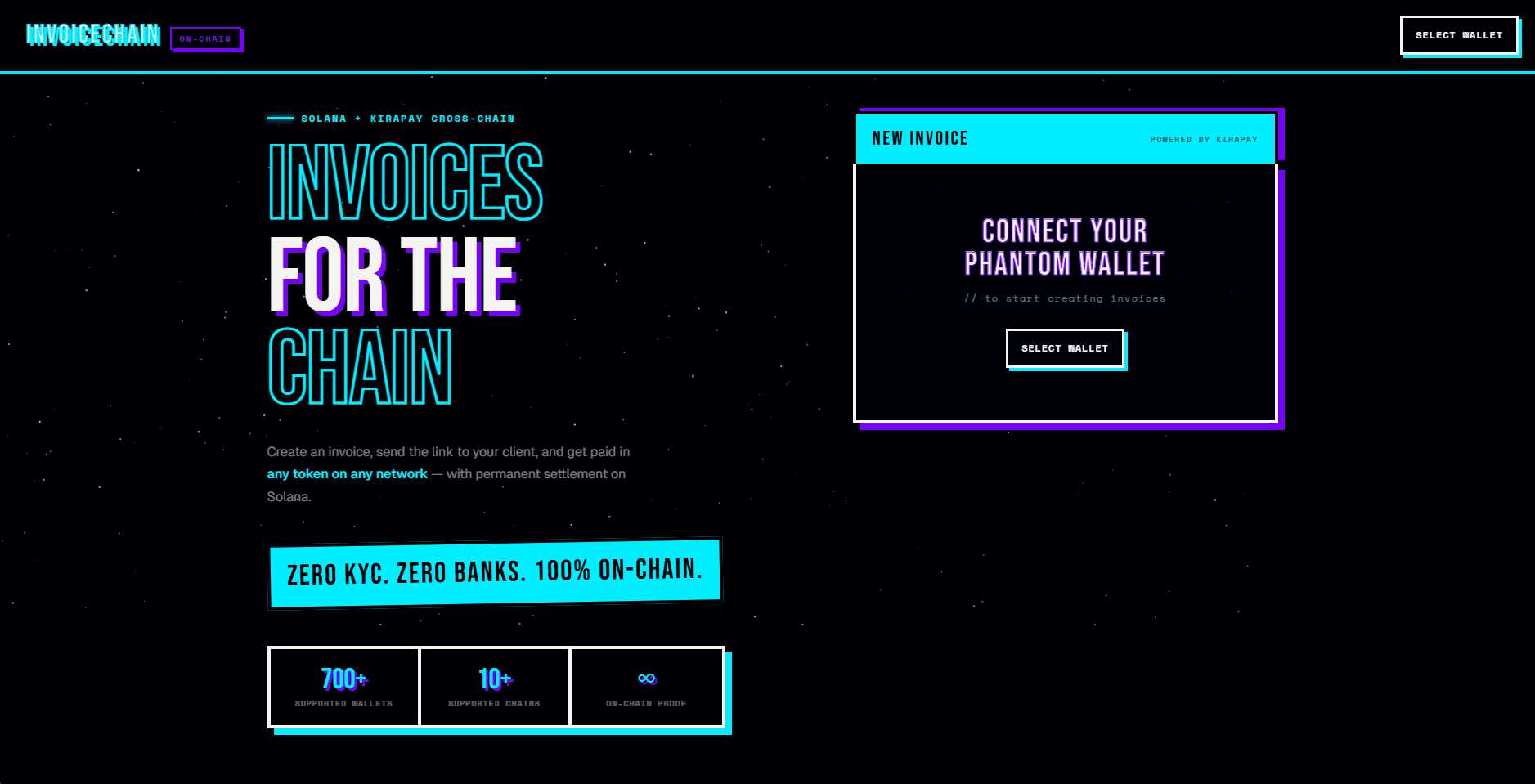 InvoiceChain project screenshot