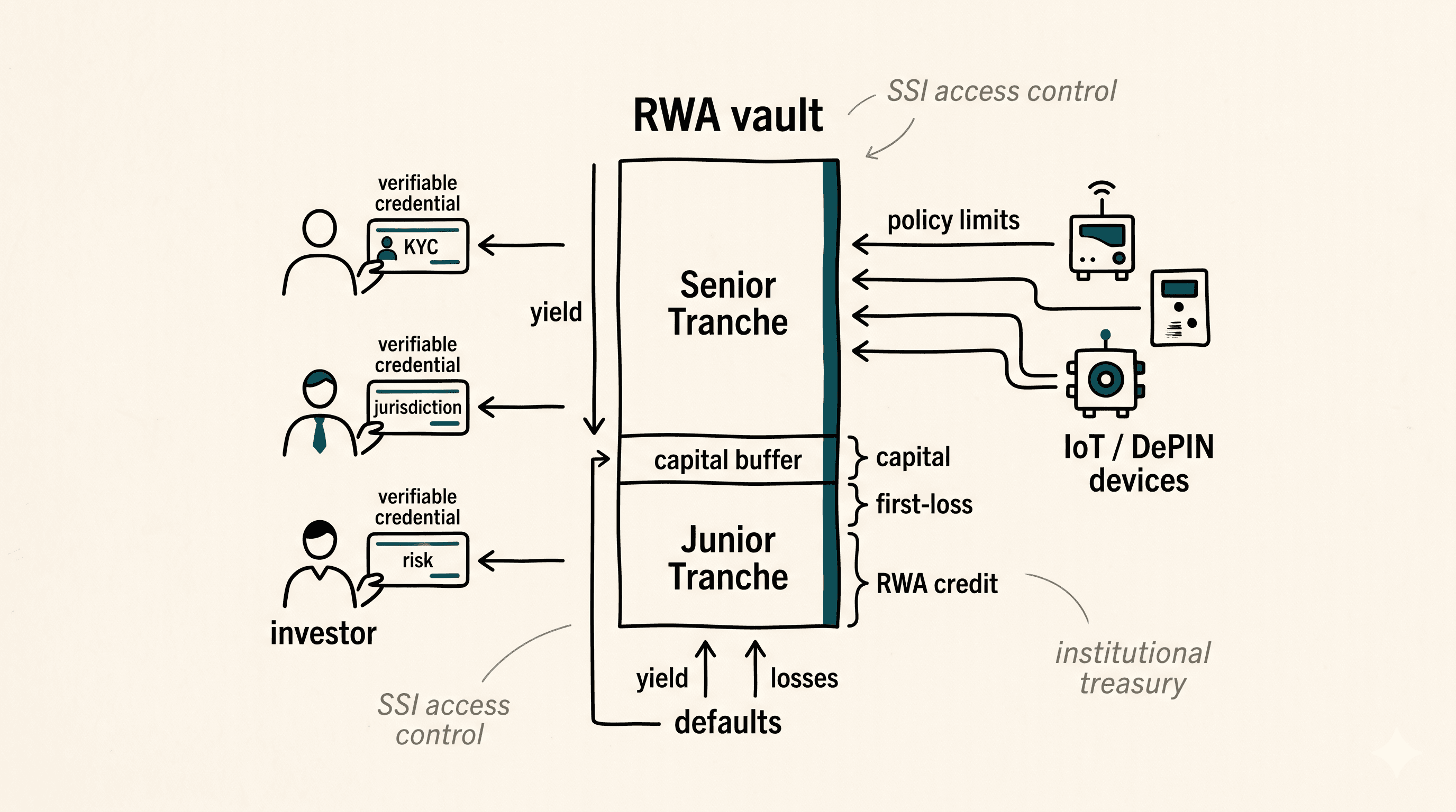 Cover image for Designing senior and junior tranches for institutional RWA yield