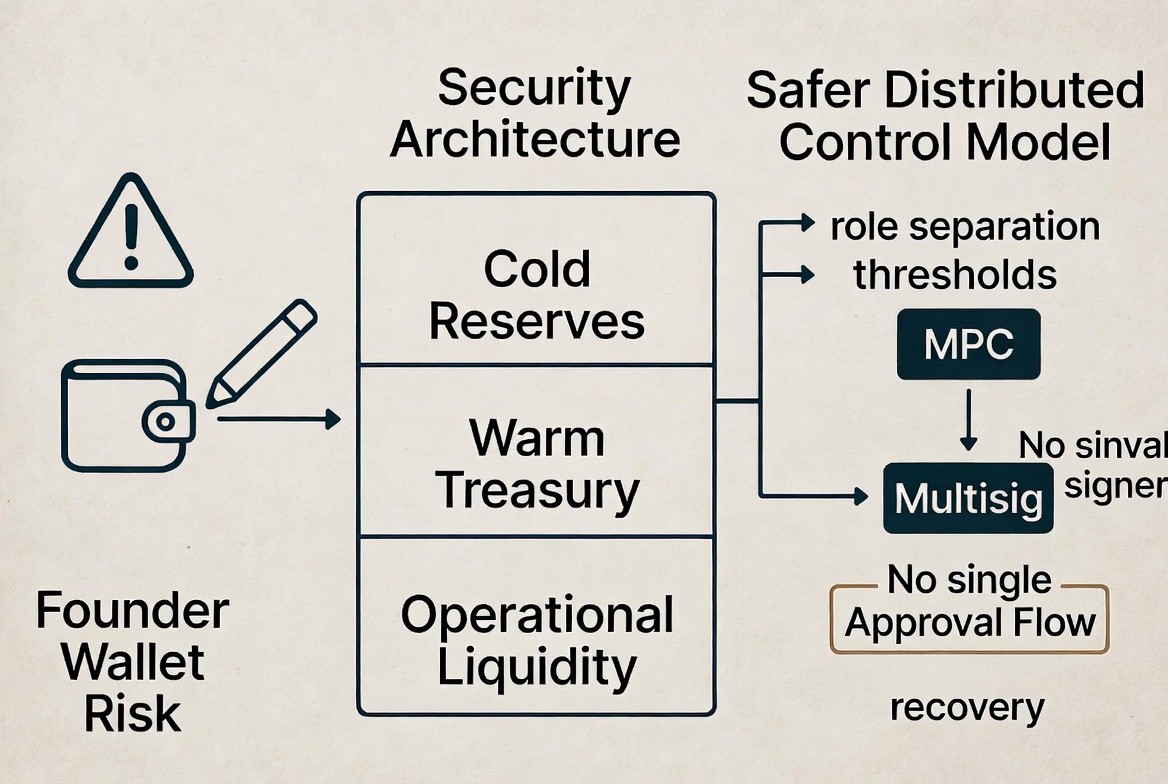 Cover mapping for Your treasury is not secure if one wallet can move everything