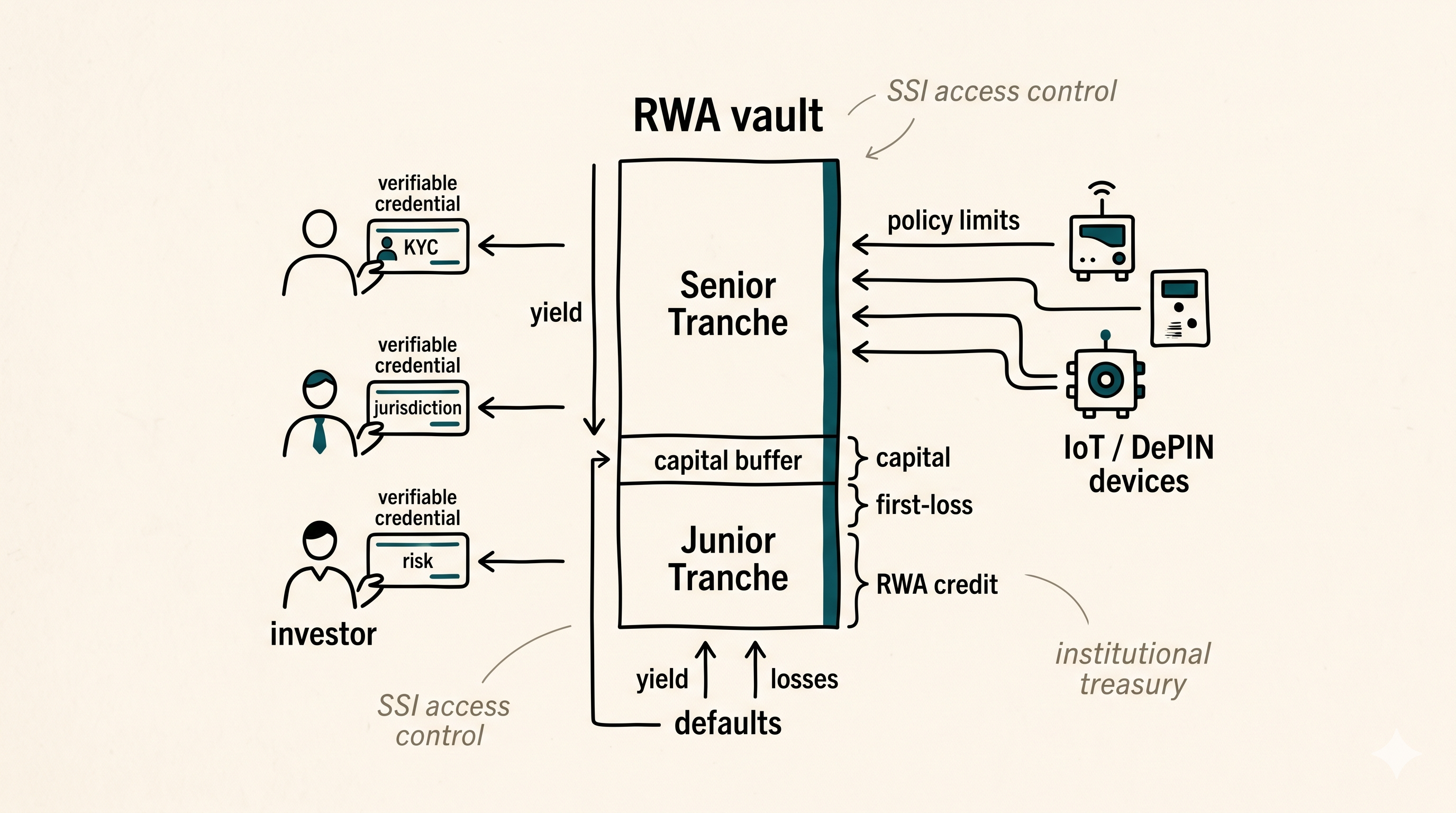 Cover image for Designing senior and junior tranches for institutional RWA yield